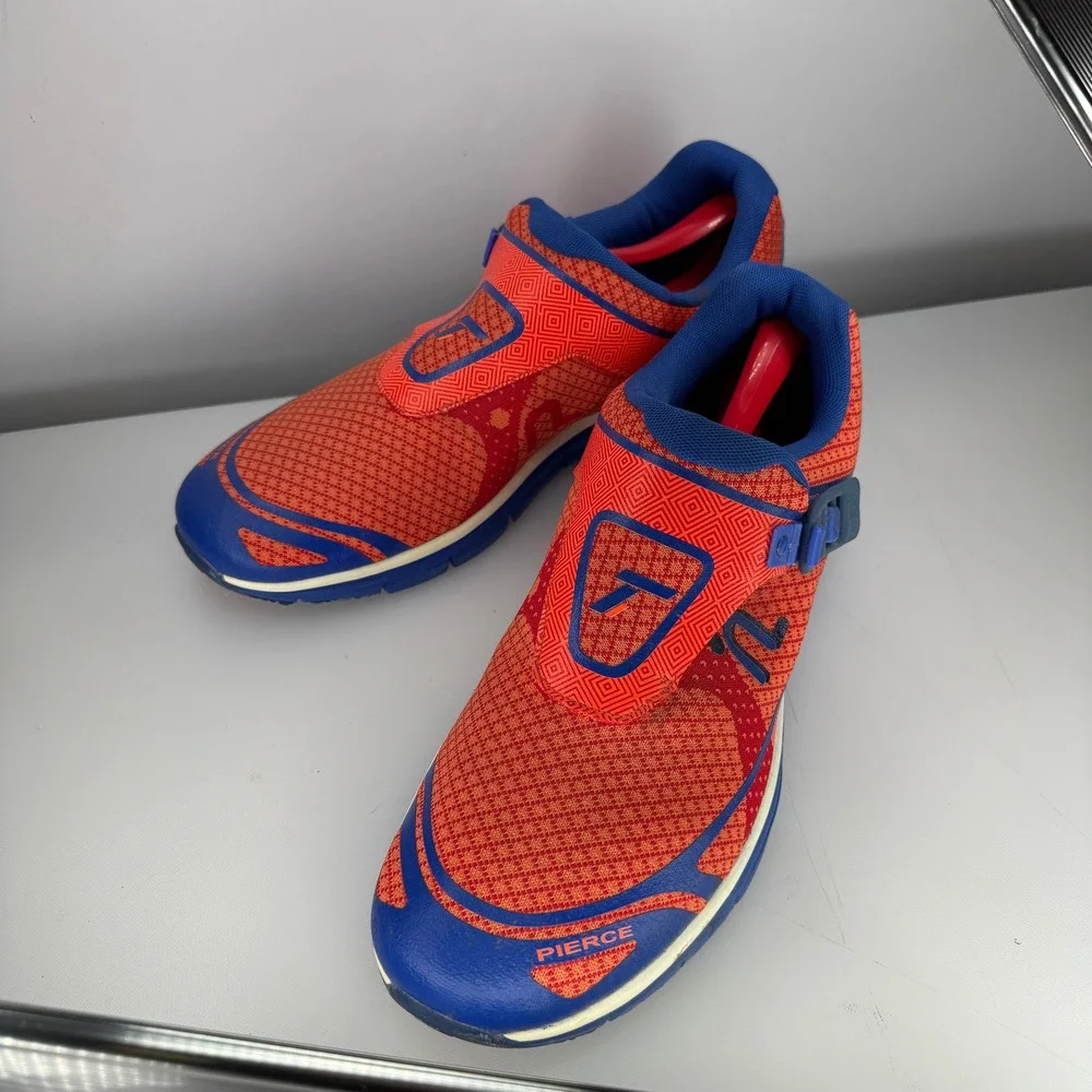 Pierce‎ Footwear T-Universal Shoes Men 12 Orange Blue Laceless Running Sneakers